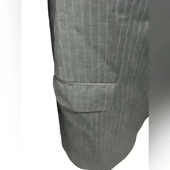 Peter Millar Sport Coat Mens Grey and Blue Pinstripe Union Made In Canada Jacket - Picture 4 of 11